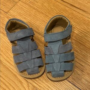 NEW toddler sandals size 5 blue suede NEXT brand